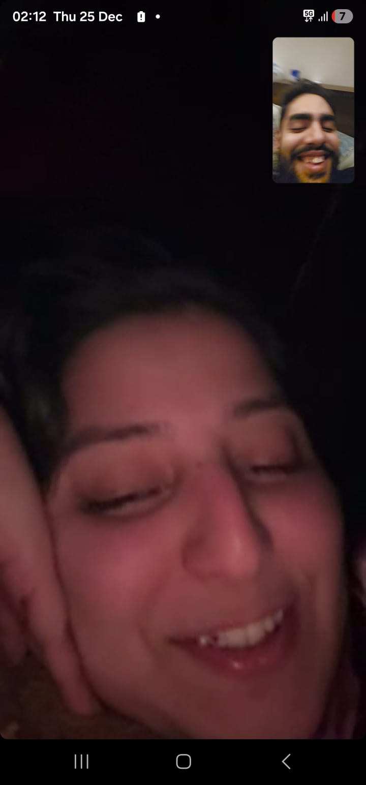 You looking adorable and sleepy on a video call
